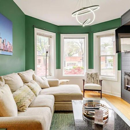 2 Bed Apt W/ Office, Free Parking, Near Wrigley Chicago Luaran gambar